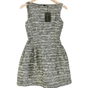 Zara silver grey metallic dress large